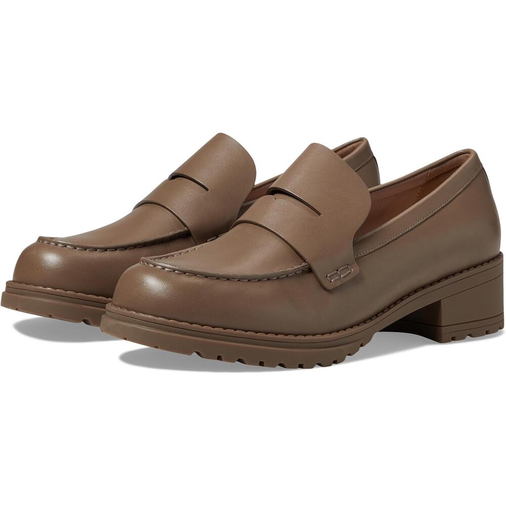 NEW Cole Haan Women's 7.5 Camea Loafers Irish Coffee Leather Lug Heel